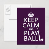 Kalm- en afspeelbalken houden (honkbal) (elke kleu briefkaart (Voorkant / Achterkant)