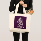 Kalm- en afspeelbalken houden (honkbal) (elke kleu grote tote bag (Voorkant (product))