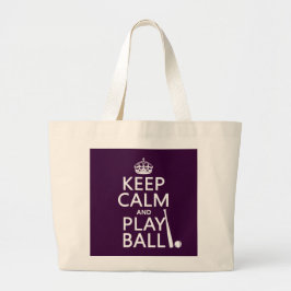 Kalm- en afspeelbalken houden (honkbal) (elke kleu grote tote bag