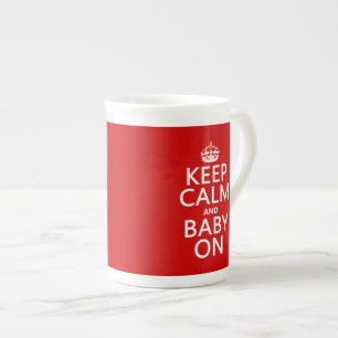 Kalm en Baby aan houden (in elke kleur) Porselein Kop