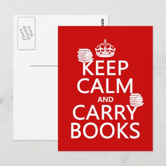 Kalm- en boekenboeken houden (in elke kleur) briefkaart (Voorkant / Achterkant)