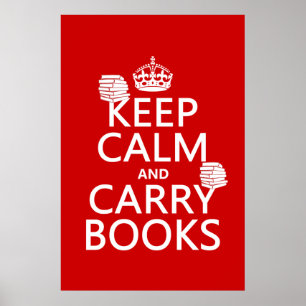 Kalm- en boekenboeken houden (in elke kleur) poster