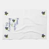 Kalm en bosbessen houden op keukenhanddoeken (Horizontaal)