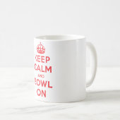 "Kalm en Bowl aan" Mok (wit) (Voorkant rechts)