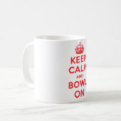 "Kalm en Bowl aan" Mok (wit) (Voorkant links)