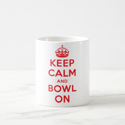 "Kalm en Bowl aan" Mok (wit) (Center)