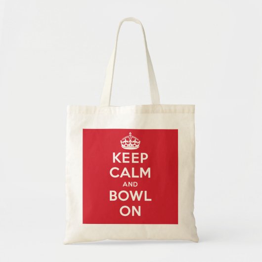 "Kalm en Bowl aan" Tote Bag (Voorkant)