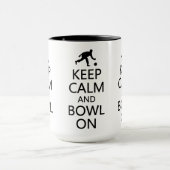 Kalm en Bowl houden op mok - kies stijl, kleur (Midden)