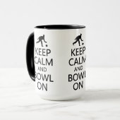 Kalm en Bowl houden op mok - kies stijl, kleur (Voorkant links)