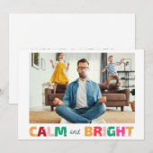 Kalm en Bright Funny Family Feestdagenkaart (Voorkant / Achterkant)