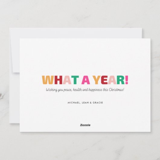 Kalm en Bright Funny Family Feestdagenkaart (Achterkant)