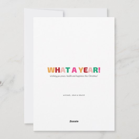 Kalm en Bright Funny Family Feestdagenkaart (Achterkant)