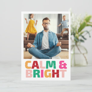 Kalm en Bright Funny Family Feestdagenkaart