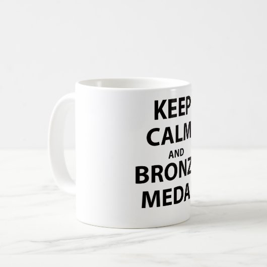 Kalm en Bronze Medal bewaren Koffiemok (Voorkant links)