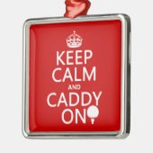 Kalm en Caddy aan, Golf. Metalen Ornament (Links)