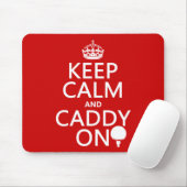 Kalm en Caddy aan, Golf. Muismat (Met muis)