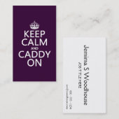 Kalm en Caddy aan, Golf. Visitekaartje (Voorkant / Achterkant)