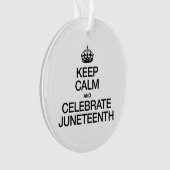 KALM EN CELEBRATE JUNETEENTH BEWAREN ORNAMENT (voorkant)