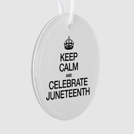 KALM EN CELEBRATE JUNETEENTH BEWAREN ORNAMENT (voorkant)