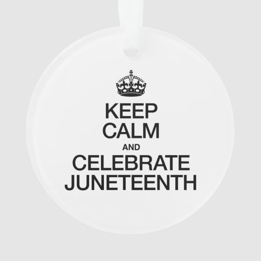 KALM EN CELEBRATE JUNETEENTH BEWAREN ORNAMENT (achterkant)