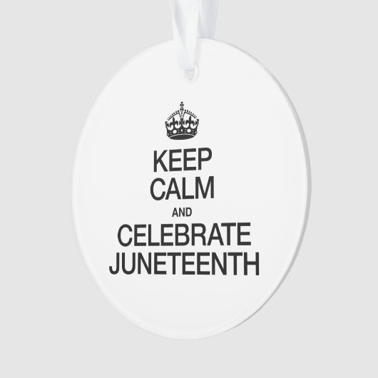 KALM EN CELEBRATE JUNETEENTH BEWAREN ORNAMENT (voorkant)