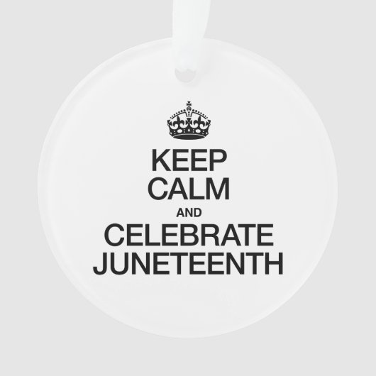 KALM EN CELEBRATE JUNETEENTH BEWAREN ORNAMENT (voorkant)