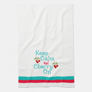 Kalm en Cherry houden op keukenhanddoeken