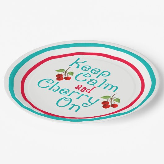 Kalm en Cherry op papier Bord houden (Gekanteld)