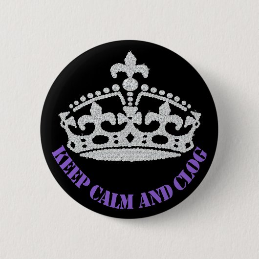 Kalm en Clog Diamond Crown Button (Voorkant)