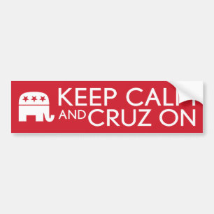 Kalm en Cruz houden op 2016 Bumpersticker