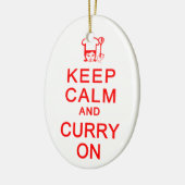 Kalm en curry houden op sierplaats - pas aan keramisch ornament (Links)