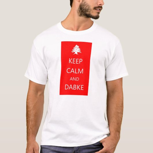 KALM EN DABKE-Libanon T-shirt BEHOUDEN (Voorkant)
