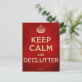 Kalm en declutter briefkaart houden (Staand voorkant)