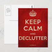 Kalm en declutter briefkaart houden (Voorkant / Achterkant)
