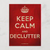 Kalm en declutter briefkaart houden (Voorkant)