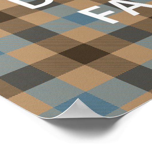 Kalm en dinna bewaren met Scottish Tartan Poster (Hoek)