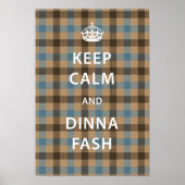 Kalm en dinna bewaren met Scottish Tartan Poster (Voorkant)
