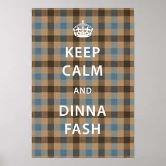 Kalm en dinna bewaren met Scottish Tartan Poster