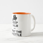 Kalm en draai de schroef rond - Cruiser/Harley Tweekleurige Koffiemok (Voorkant rechts)