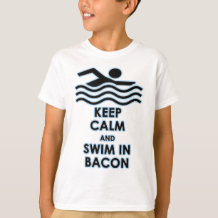 Kalm en draaibaar houden in Bacon T-shirt