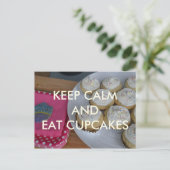 Kalm en eet Briefkaart Cupcakes (Staand voorkant)