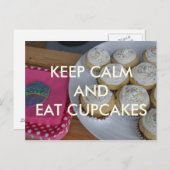 Kalm en eet Briefkaart Cupcakes (Voorkant / Achterkant)