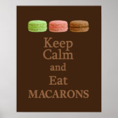 Kalm en eet Macarons Poster (Voorkant)