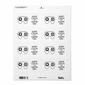 KALM EN GAME AAN - GAMPAD BEWAREN ETIKET (Full Sheet)