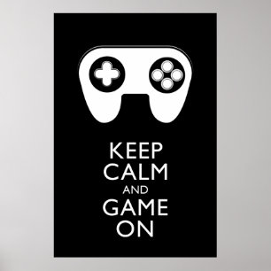 KALM EN GAME AAN - GAMPAD BEWAREN POSTER