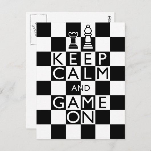 KALM EN GAME AAN - Kaas BEHOUDEN Briefkaart (Voorkant / Achterkant)