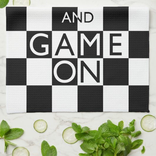 KALM EN GAME AAN - Kaas BEHOUDEN Theedoek (Gevouwen)