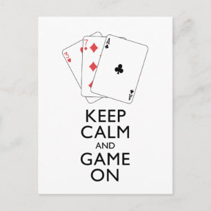 KALM EN GAME ON-Card games BEHOUDEN Briefkaart