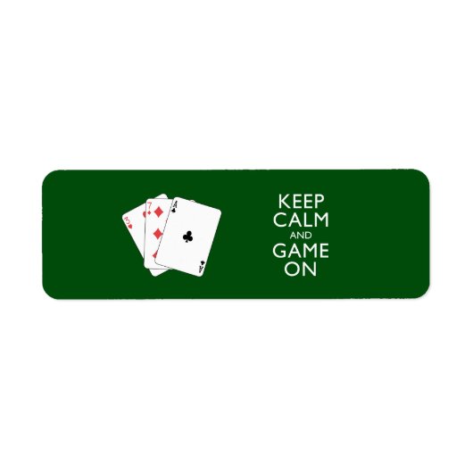 KALM EN GAME ON-Card games BEHOUDEN Etiket (Voorkant)