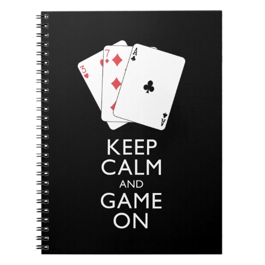 KALM EN GAME ON-Card games BEHOUDEN Notitieboek (Voorkant)